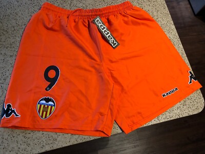 Valencia CF 09/10 Away Player Issue Shorts Kappa Soccer Football 2XL #9 NWT