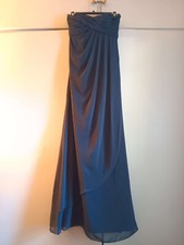 [Designer Brand] Mori Lee Rich Blue Dress, Strapless Size 8, Bridesmaid Party