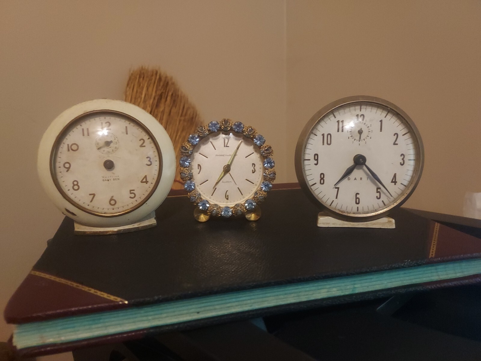 Vintage Alarm Clocks - Westclox Baby Ben, Dart, & Jeweled Phinney-Walker-Repair
