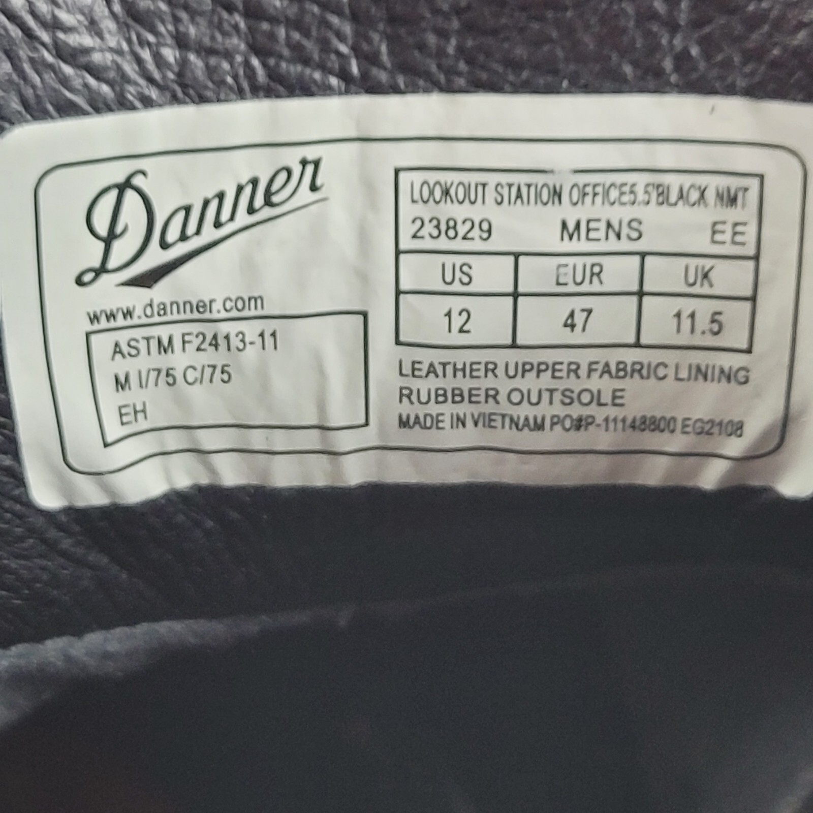 Danner Boots Men's 12 EE Lookout Station Office 5.5 Waterproof Safety Toe Slip