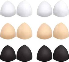Awpeye Bra Pads Inserts 6 Pairs, Cups Inserts, Removable Breast Black
