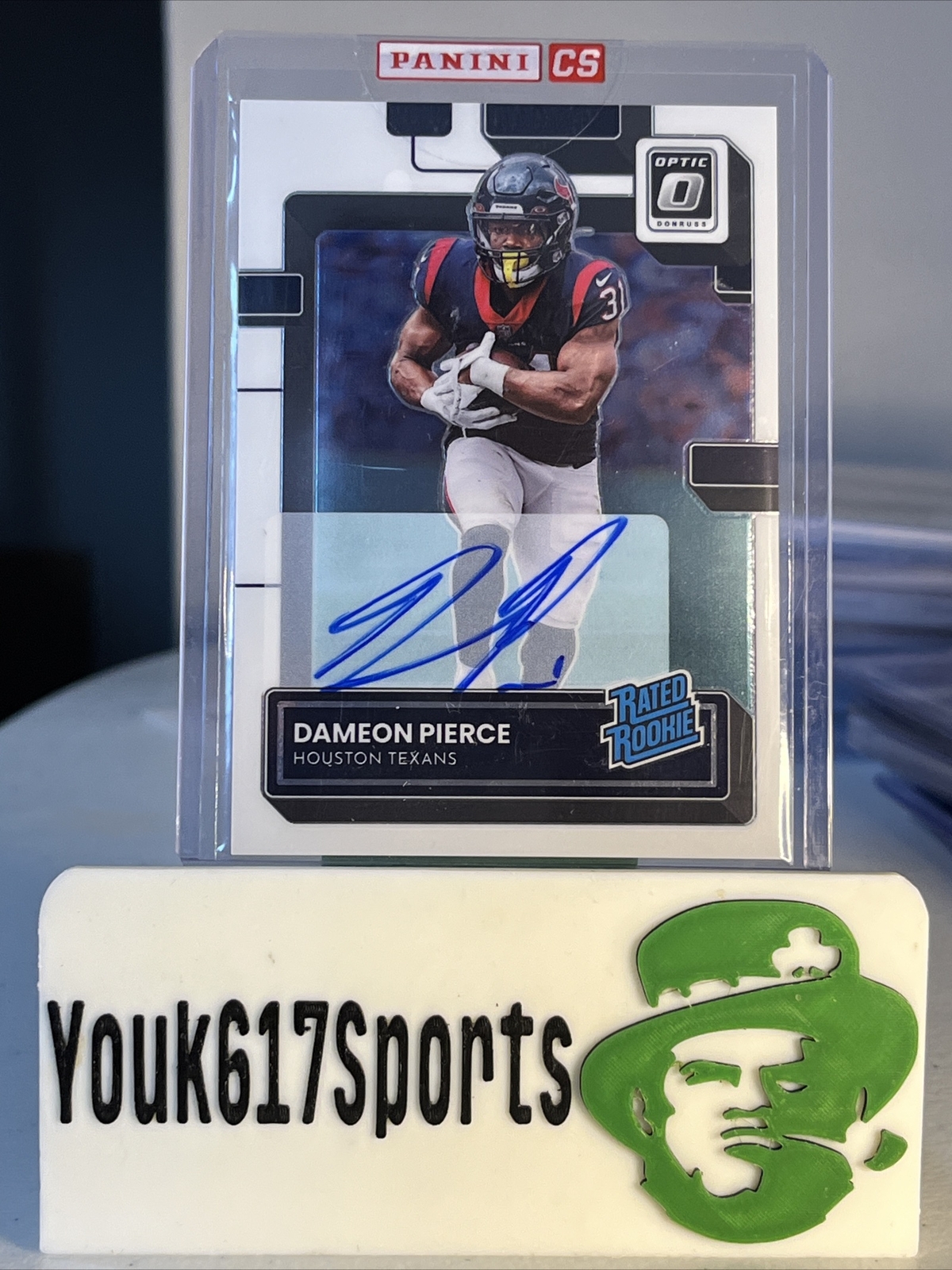 2022 Panini Donruss Optic Dameon Pierce Rated Rookie Auto #’d /150 Texans