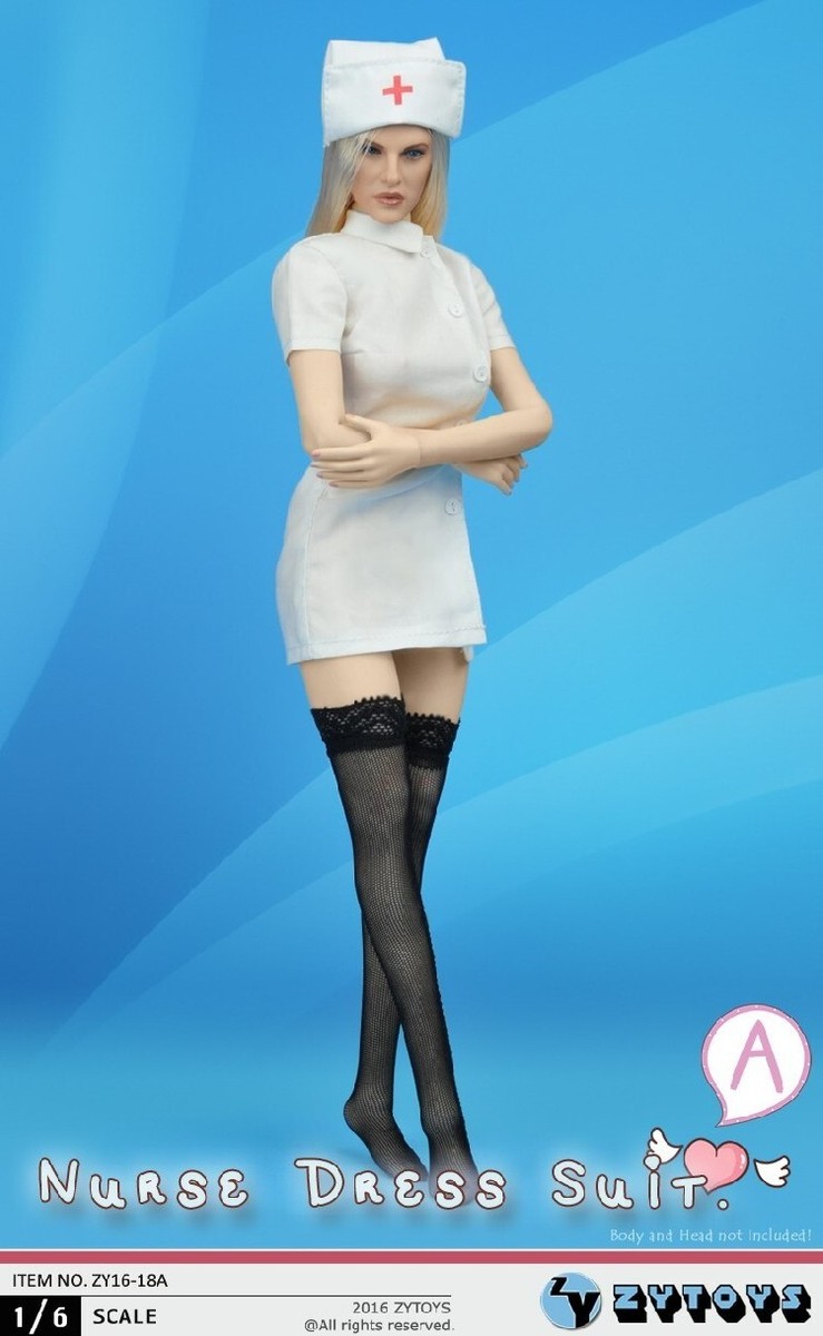 ZY Toys Female Sexy Nurse Dress Suit Set White 1/6 FIT For Kumik