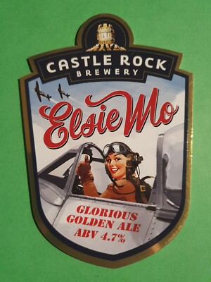 CASTLE ROCK Brauerei ELSIE MO Real Ale Bier Pumpe Clip Nottingham Flieger Flugzeug