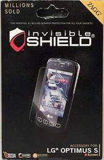 NEW ZAGG invisibleSHIELD Military Grade Phone Screen Protector for LG OPTIMUS S