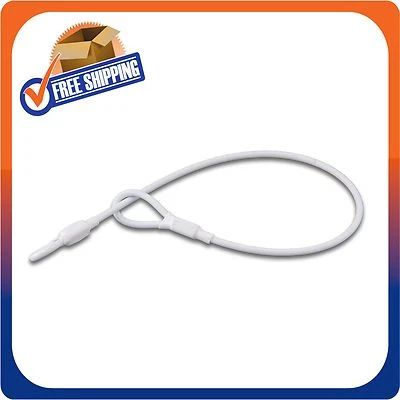 SENSORMATIC 500 SECURITY LANYARD 2 LOOP WHITE 8 INCH LOSS PREVENTION CHECKPOINT COMPATIBLE