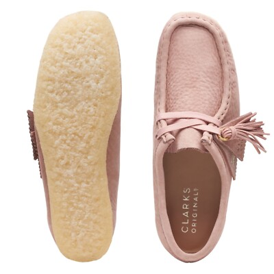 【CLARKS】Wallabee ピンク Clarks Originals Women's Blush Pink Leather Wallabee