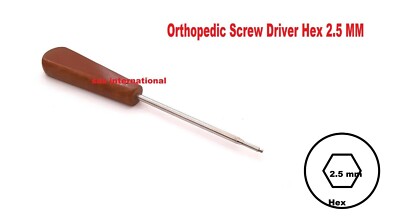 Orthopedic Bone Screw Driver hex Dia 2.5 mm for 3.5 mm Screw surgical instrument