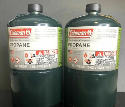 #ad #ad Coleman Propane Cylinder 2 Pack 16 oz 1lb Camping Gas Grill BBQ Made USA $29.77