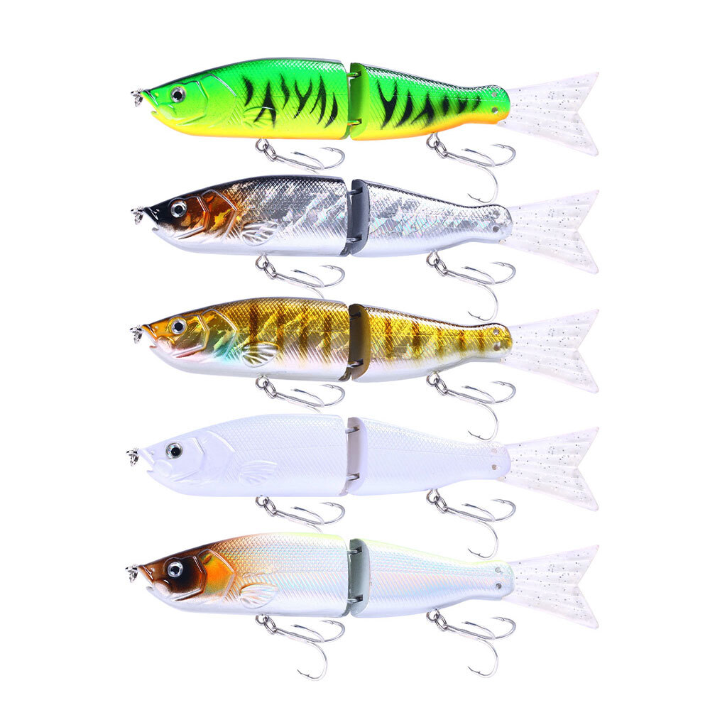 5PCS/Set Lifelike Jointed Fishing Lure Sinking Minnow Swimbait 7'' Glide Bait