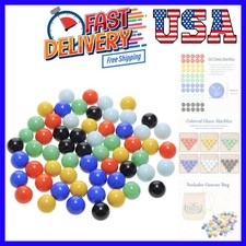 Replacement Glass Marbles 60 Count for Chinese Checkers Colored Game Piec...