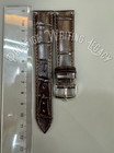 ROLEX Brown Leather Band 20mm 𝐑𝐎𝐋𝐄𝐗 Silver Buckle Silver Plated NOS Fast💥 — photo 3