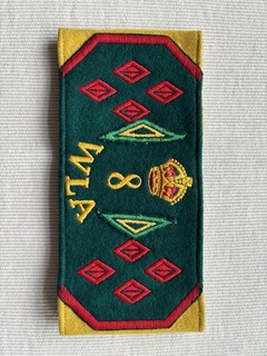 GENUINE WW2 WOMENS LAND ARMY 8 YEAR SERVICE WOVEN ARMBAND EXTRA YEAR PATCHES