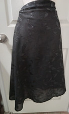 LADIES BLACK SWIMSUIT SARONG COVERUP - ONE SIZE/FREE SIZE