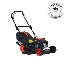 ParkerBrand 17” Hand Push Petrol Lawnmower – 150cc, Mulch & Collect