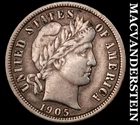 1905 Barber Dime - Scarce  Very Fine++  Better Date  No Reserve  #J9732