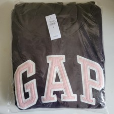 New - Women's GAP Logo Pullover Hoodie Long Sleeve Sweatshirt Brown Size: Small