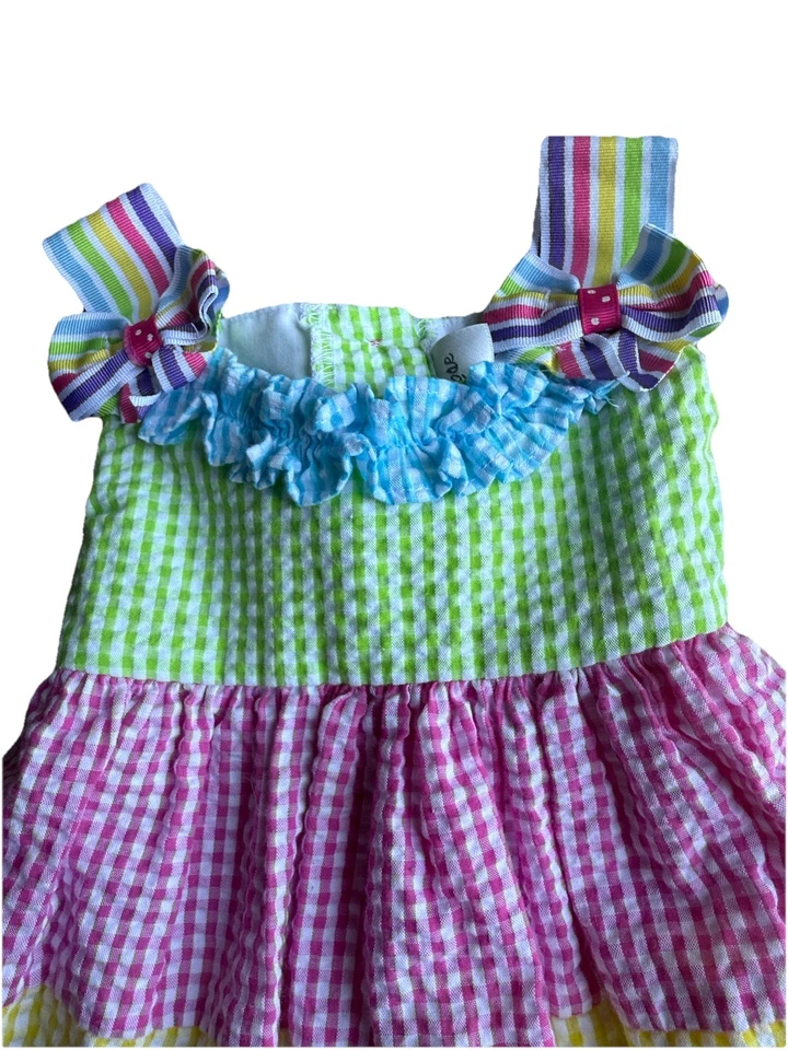 Платье Emily Rose Baby Girl Gingham с принтом вышитая рыба; 12 месяцев - Изображение 4 из 4