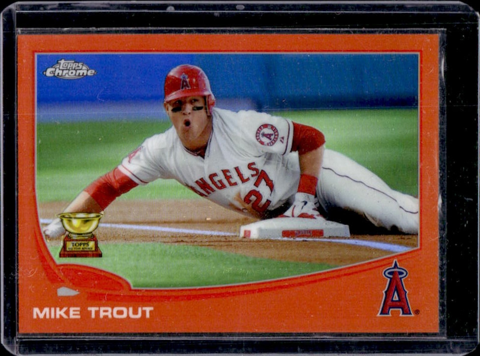2013 Topps Chrome Mike Trout Orange Refractor #1 Angels
