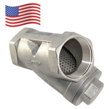 3/4" 3/4 in NPT Female Y Strainer Mesh Filter Swing check Valve stainless steel