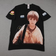 Vintage Star Wars Shirt Mens XL Black Anakin Darth Vader 1999 Promo Episode I