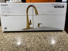 KOHLER Anessia Moderne Brass PullDown Kitchen Faucet w/ Soap Disp. R33444-SD-2MB
