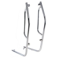 VESPA P125X P150X P200E 1977 TO 1983 CHROME LEGSHIELD FLOORBOARD CRASH BARS