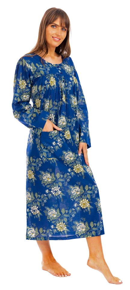 i-Smalls Ladies  Long Nightshirt 100 % Cotton with Lace Detail - Image 4 of 4