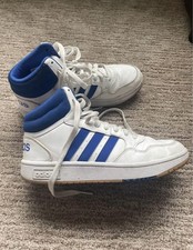 Youth Adidas Basketball Shoes - Blue And White - Size 5