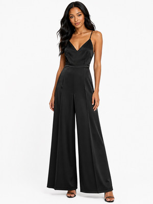 JILL JILL STUART Satin Strap Black Jumpsuit - Size 2 - NEW