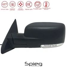 Driver Side Mirror for RAM 1500 Power Heated Manual Fold Signal Puddle Lamp
