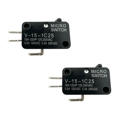 2 Pcs - V-15-1C25 Limit Micro Switch 3-Pins 15A 125/250VAC