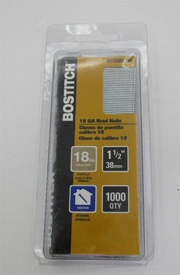 BOSTITCH Brad Nails, 18GA, 1-1/2-Inch, 1000-Pack (BT1338B-1M)