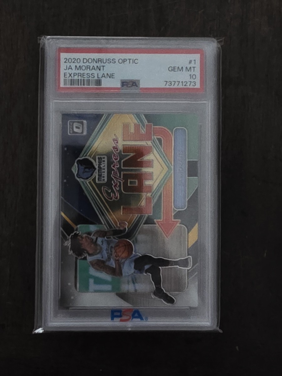 PANINI DONRUSS OPTIC EXPRESS LANE JA MORANT #1 PSA 10 MEMPHIS