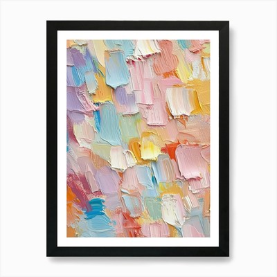 Pastels Impasto Pinselstriche 8 Kunst gerahmtes Wandbild Poster Leinwanddruck Bild