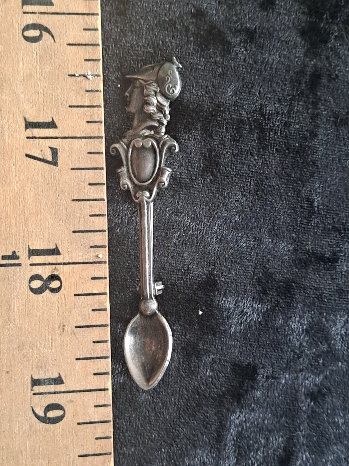 Sterling Silver Tiny Spoon Brooch - image 9