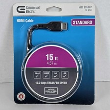  BRAND NEW IN BOX FREE SHIPPING Commercial Electric 15 ft. Standard HDMI Cable
