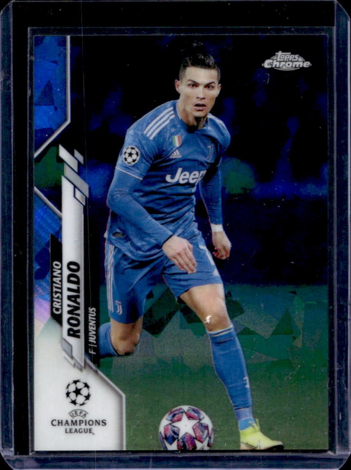 2019 Topps Chrome Sapphire UEFA Cristiano Ronaldo SP Variation #100b Juventus