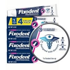 Fixodent Professional Ultimate Denture Adhesive Cream Dentures, 1.8 oz, 4 Pack