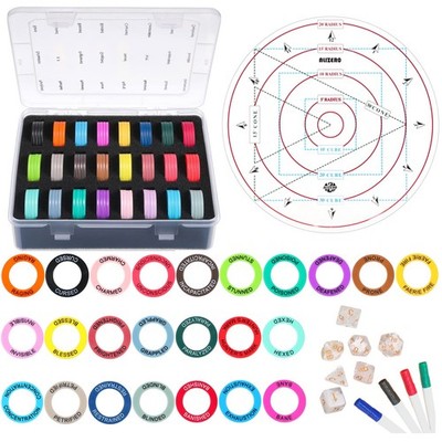 ALIZERO Tabletop RPG DND Condition 1.53 Inches (Rings), 7.8 (Template) 