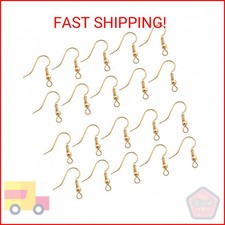 TOAOB 100pcs Earring Hooks Hypoallergenic French Ear Wires with Ball and Coil 18