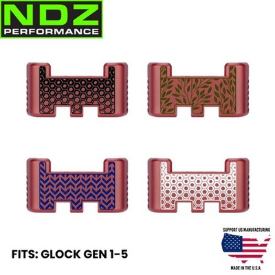 NDZ Slide Racker Back Plate for Glock Gen 1-5 Red Aluminum
