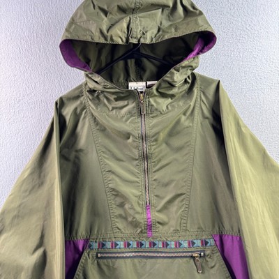 Vintage LL Bean Jacket Mens Medium Green Anorak Parka