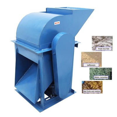 220V Hogwash Kitchen Waste Crusher Bone Crusher Pulping Machine 600-1500Kg/h 4HP