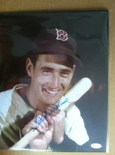 Signed Ted Williams 8x10 color photo w/coa