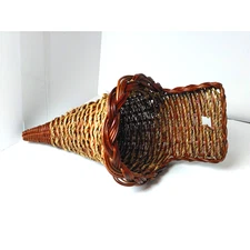 Small Cornucopia Basket - Free Standing or Hanging - Adorable! - Fast Shipping!