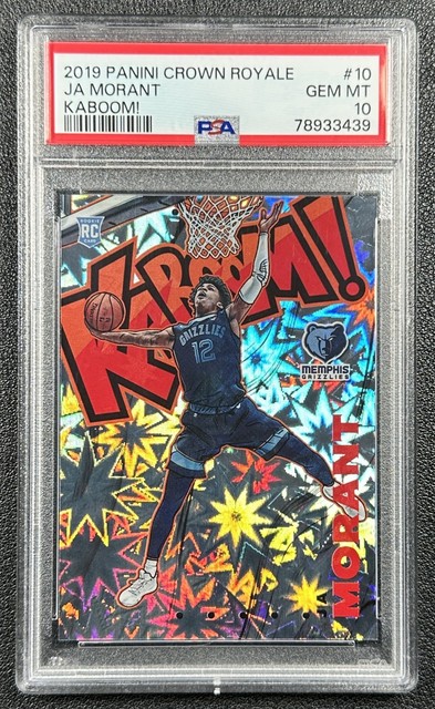 Ja Morant PSA 10 2019-20 Panini Crown Royale #10 Rookie Kaboom! SSP RC 3439
