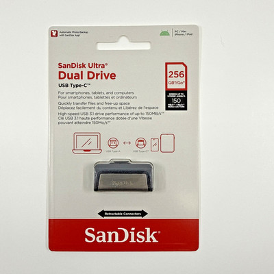 SanDisk SDDDC2256G USB Type-C 256GB Ultra Dual Drive - Silver