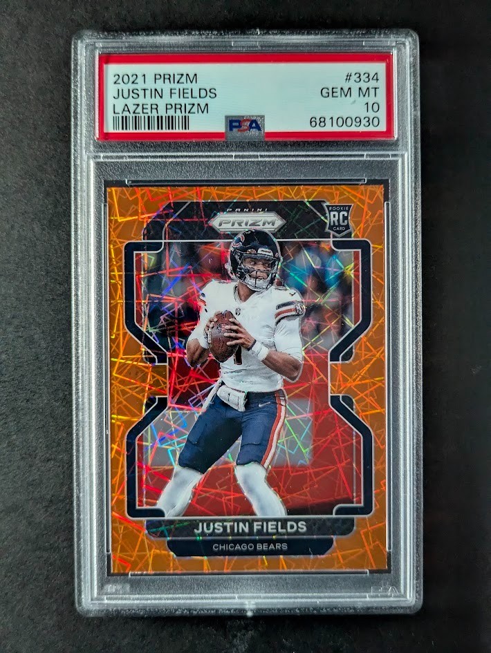 Justin Fields Panini Prizm #334 Lazer Prizm