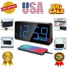 Digital Alarm Clock for Bedroom Bedside, Loud Alarm Clock for Heavy Sleepers,...